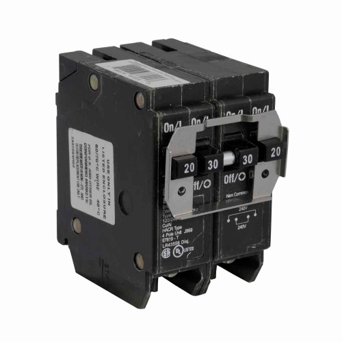 Eaton Thermal Magnetic Circuit Breaker Two-Pole Independent Trip - Two 1-inch (25.4 mm) Spaces 120/240 Vac 5 per shelf carton