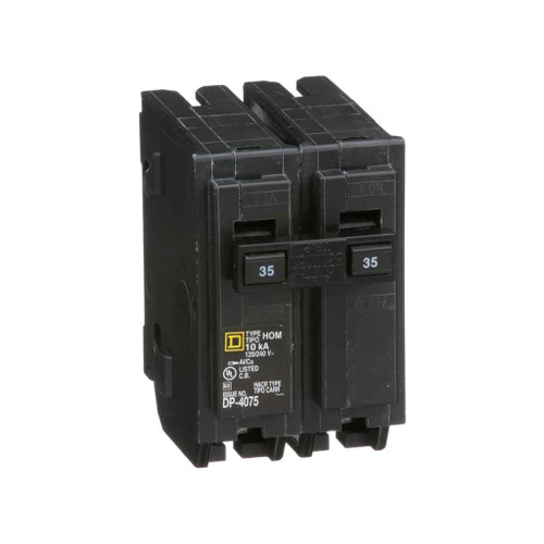 Schneider HOM Plug-On Circuit Breakers — 2-Pole, 15–200A