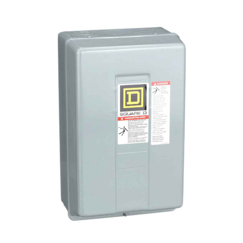 Schneider Contactor, Type L, Multipole Lighting, Electrically Held, 30A, 12 Pole, 600V, 110/120VAC 50/60Hz Coil, NEMA 1