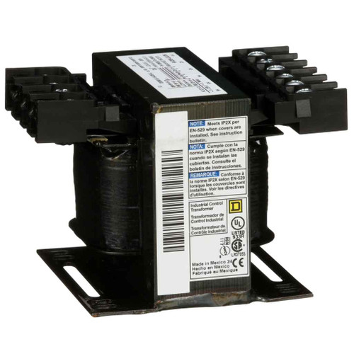 Schneider 9070T Industrial Control Transformer Series — Type T, 50–500 VA, 240/480V to 120V
