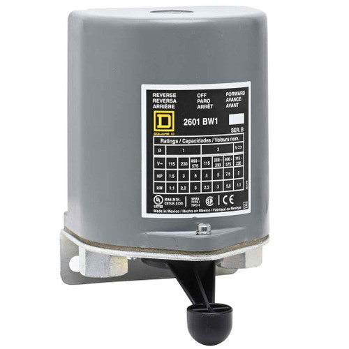 Schneider Switch, Reversing Drum, 5HP at 575VAC Single Phase, 7.5HP at 575VAC Polyphase, Handle Operated, NEMA 4 Enclosure