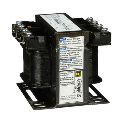 Schneider 9070T Type T Industrial Control Transformers, 50–5000 VA, 120 x 240 Vac Primary, 24 Vac Secondary