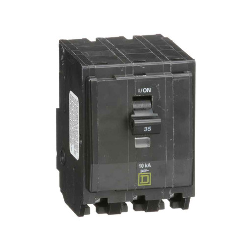 Schneider QO Series Plug-On Miniature Circuit Breakers — 3-Pole, 10–200A Thermal-Magnetic