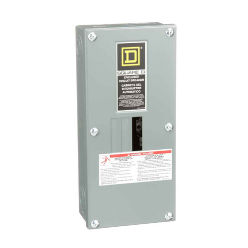 Schneider Circuit Breaker Enclosure, QO, 3 Phase, 3 Spaces, 100A, NEMA1, Surface Cover