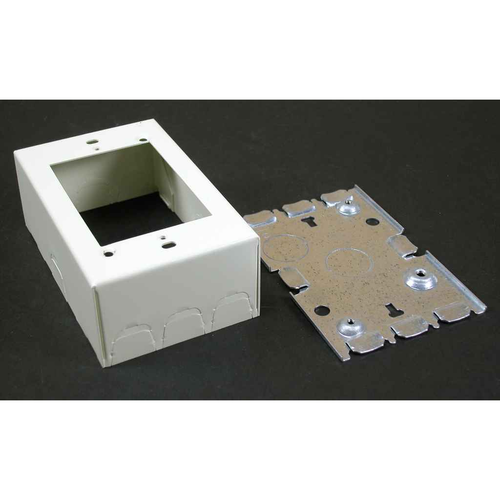 Wiremold Steel Shallow Switch & Receptacle Box 4.75" x 4.75" x 3.0" - 500/700 Series White