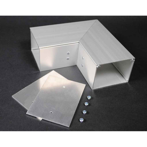 Wiremold ALA3800 Series Aluminum Raceway System - 4.0 in Length, 0.25 in Depth, Silver Finish Cable Management Solution, 100 Pack