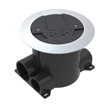 Wiremold Ratchet-Pro Round Floor Box 6.5" x 8.0" PVC Electrical Enclosure