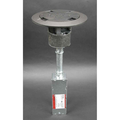 Wiremold RC7 Series Steel Poke-Thru Device - ATC Series 7.0 x 16.0 in Black Floor-Mounted Power Access Unit