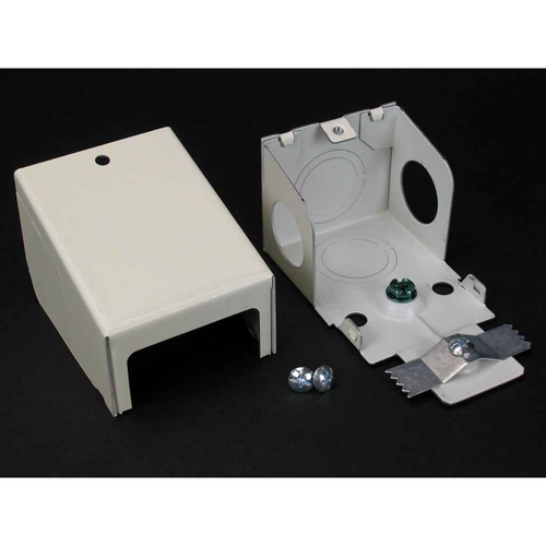 Wiremold 2400 Series Steel Raceway Entrance End Fitting - 2.125" x 1.875" Ivory Finish