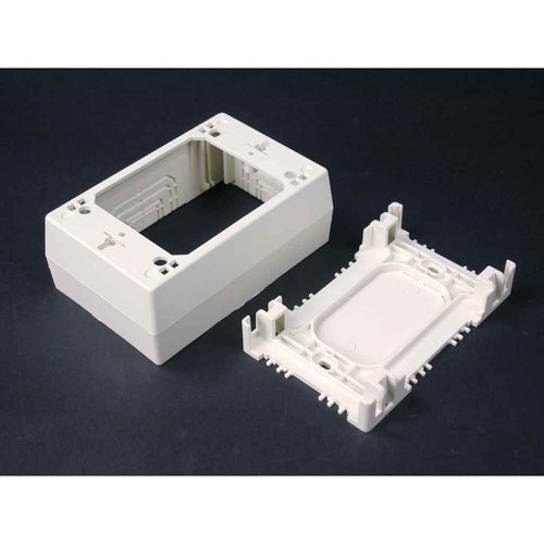 Wiremold Plugmold NM2000 Series Sure-Snap Deep Device Box 4.75" x 3.0" x 1.75" Ivory Plastic