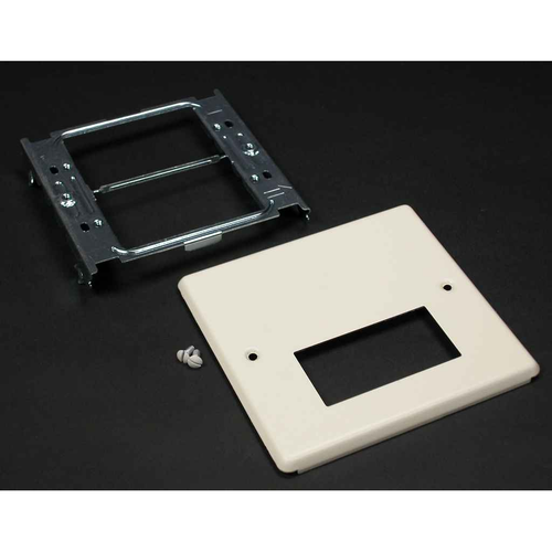 Wiremold 4047 Series Two-Gang Steel Electrical Cover with Rectangular Opening 5.125" x 4.75"