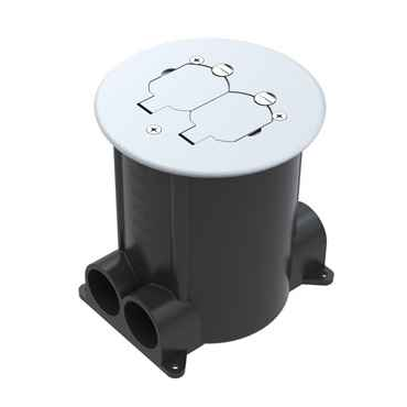 Wiremold Ratchet-Pro Series 881 Round PVC Floor Box - 6.25" Height Black Electrical Enclosure