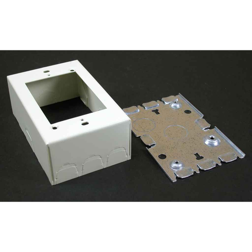 Wiremold Steel Combination Switch & Receptacle Box 4.625" x 3.0" 26.79 cu in Dual-Function Electrical Enclosure