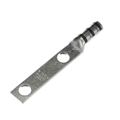 Color-Keyed Copper Compression Lugs – Two-Hole, Long-Barrel Lugs - Brown