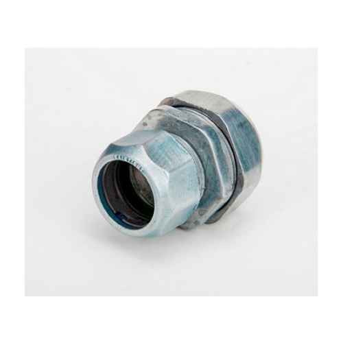 Bridgeport Fittings Die Cast Zinc EMT to Liquid Tight Transition Coupling with Raintight Protection - isolated product view