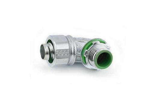 Bridgeport Liquid Tight Connectors, 90° - Malleable Iron with Insulated Throat
