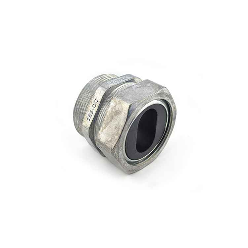 Bridgeport Fittings Watertight Service Entrance Cable Connector - Die Cast Zinc with Ball Burnished Finish