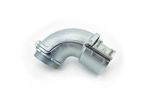 Bridgeport 807 Series 90° Flexible Metal Conduit Connectors - Malleable Iron