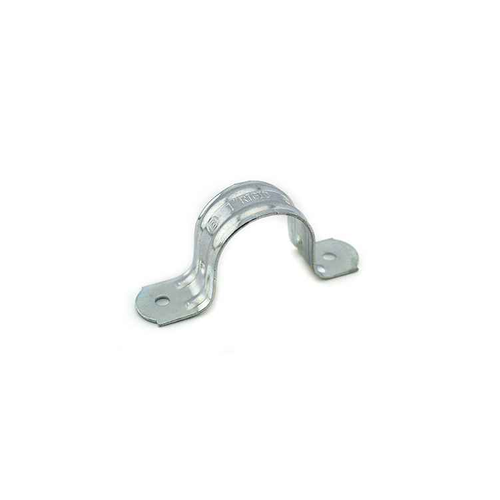 Bridgeport Fittings Two Hole EMT Pipe Straps - Steel Construction with Zinc Plating