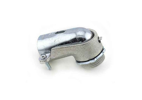 Bridgeport 90° Flexible Metal Conduit Connectors - Malleable Iron