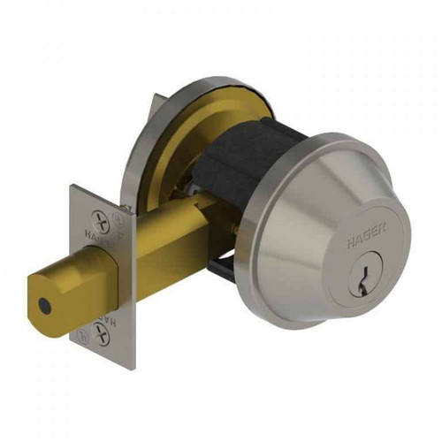Hager 3115 Grade 1 Cylinder x Thumbturn Deadbolt, Conventional Cylinder, 6 Pin, Schlage C Keyway, Keyed Different