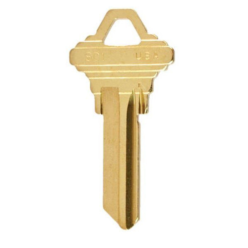 Kaba Ilco SC1 Taylor Schlage Key Blank, Brass, SC1-BR, uncut blank, bulk pack of 250