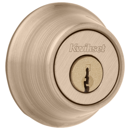 WM - Kwikset 665 Double Cylinder Deadbolt from The 660 Series - Antique Brass