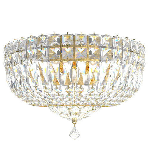 Schonbek SCH-5892 Petit Crystal Deluxe 5 Light 12in x 8in Flush Mount