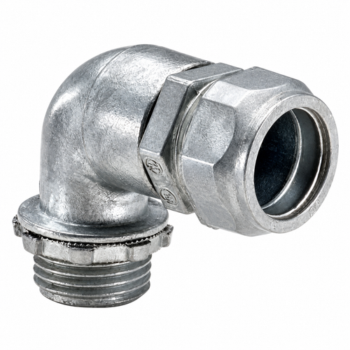 Topaz Lighting 431 Compression 90° EMT Elbow Connector, Zinc Die-Cast