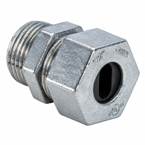 Topaz Lighting 1/2" UF Cable Watertight Connector, Zinc, Compression Type