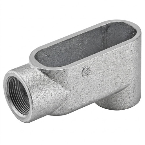 Topaz Lighting Form 7 LB Type Rigid Conduit Body, Malleable Iron with Zinc-Plated Finish