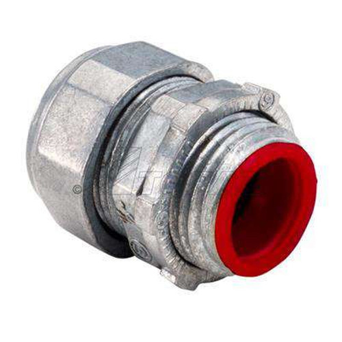 Topaz Lighting 3/4" EMT Compression Connector with Insulated Throat, Zinc Die-Cast