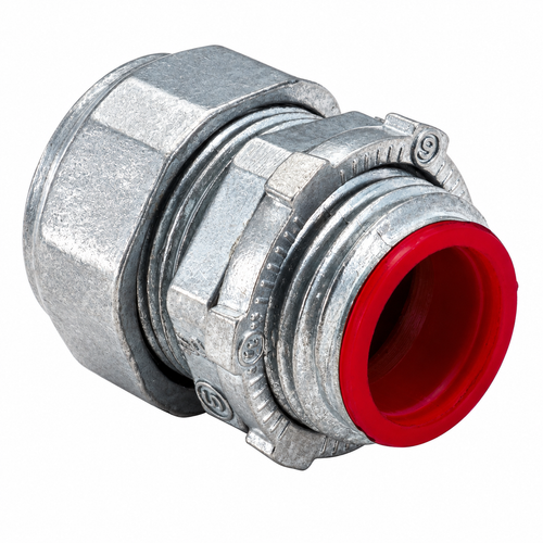 Topaz Lighting 3/4" EMT Compression Connector with Insulated Throat, Zinc Die-Cast
