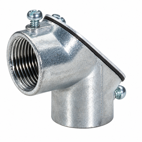 Topaz Lighting Threaded Set-Screw 90° Combination Pull Elbow, Rigid to EMT, Zinc Die-Cast