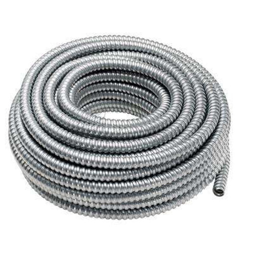 Topaz Lighting Flexible Steel Conduit (FMC), Hot-Dip Galvanized, 50' Coil