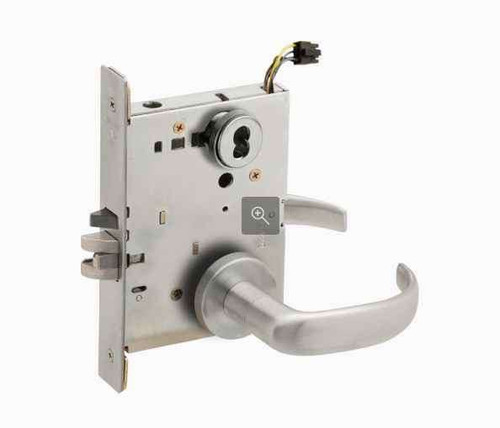 Schlage L9092EU - Longitude Lever Design, Electrified Mortise Lock - Grade 1, Fail Secure, Outside Levers EU, Outside Cylinder Override