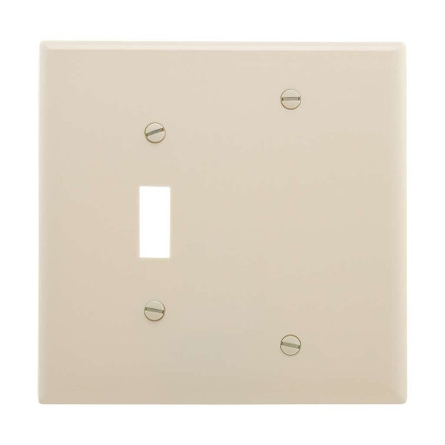Cooper Wiring Devices Polycarbonate Two-Gang Toggle/Blank Combination Wallplate