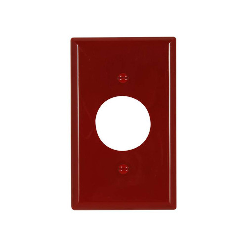 Cooper Wiring Devices Single-Gang Nylon Receptacle Wallplate in Red