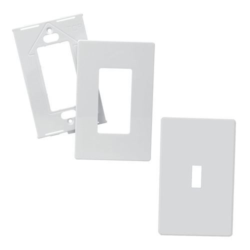 Cooper Wiring Devices Screwless Decorator Wallplate, Single-Gang, Polycarbonate, White