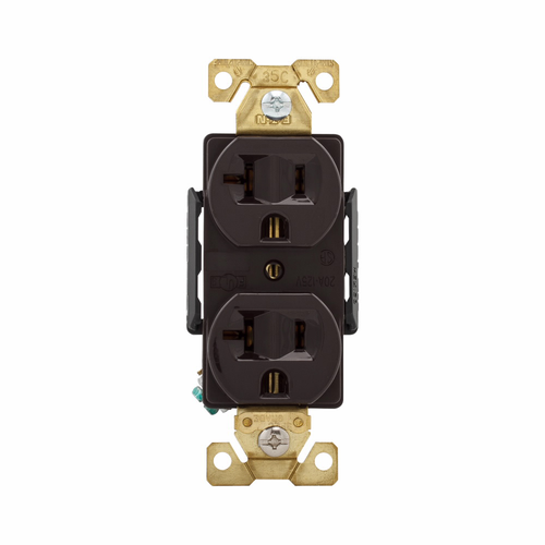 Cooper Wiring Devices Extra Heavy-Duty Industrial Specification Grade Duplex Receptacle, #14-10 AWG