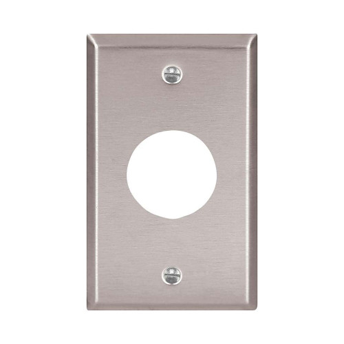 Cooper Wiring Devices Stainless Steel Single-Gang Receptacle Wallplate