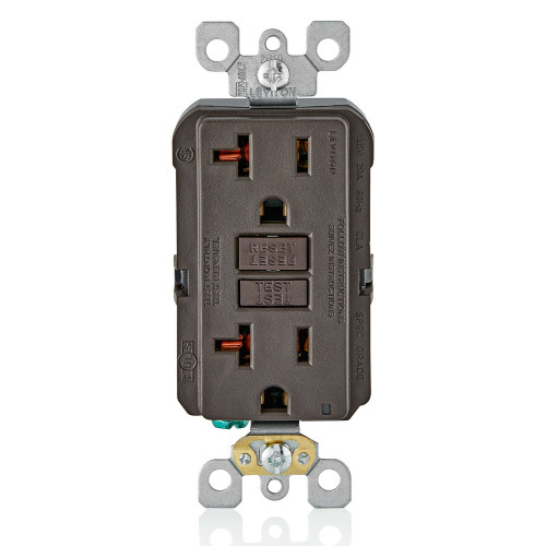 Leviton GFNT2 Slim Commercial-Grade Non-Tamper-Resistant Self-Test GFCI Receptacle