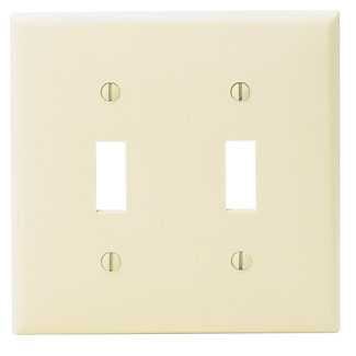 Leviton Thermoplastic Nylon 2-Gang Toggle Switch Wallplate