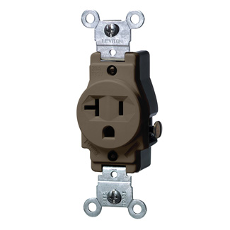 Leviton Commercial Specification Grade Heavy-Duty Narrow Body Tamper and Impact-Resistant Receptacle