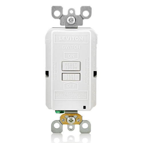 Leviton GFRBF-W SmartlockPro® Self-Test GFCI Receptacle, 20-Amp, White