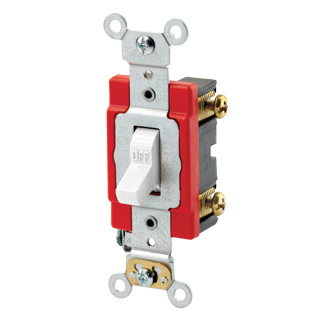 Leviton Extra Heavy-Duty Industrial/Specification Grade 2-Pole Toggle Switch, 120/277V 20A