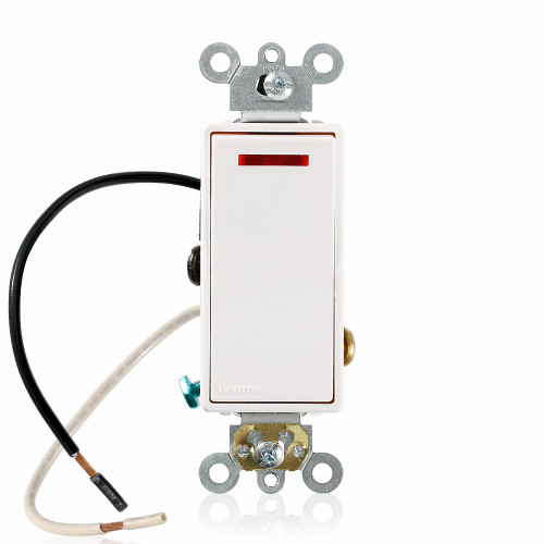 Leviton 5638 Series Commercial Grade 3-Way Rocker Pilot Light Switch