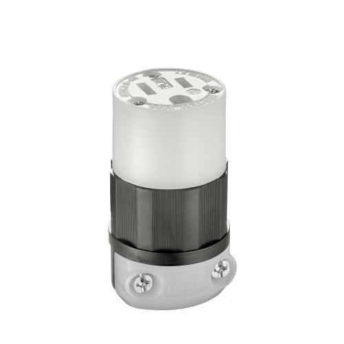 Leviton Industrial Grade Straight Blade Connector, 3-Wire 2-Pole, 125-Volt