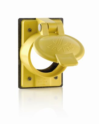 Leviton 7788-CR 1-Gang Weatherproof Self-Closing Cover, Glass-Filled Thermoplastic