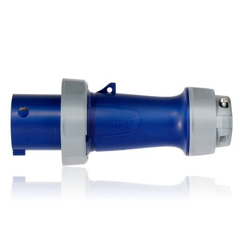 Leviton 460P9WLEV Industrial Grade Watertight IEC Pin and Sleeve Plug, 4-Wire 3-Pole, 600/25